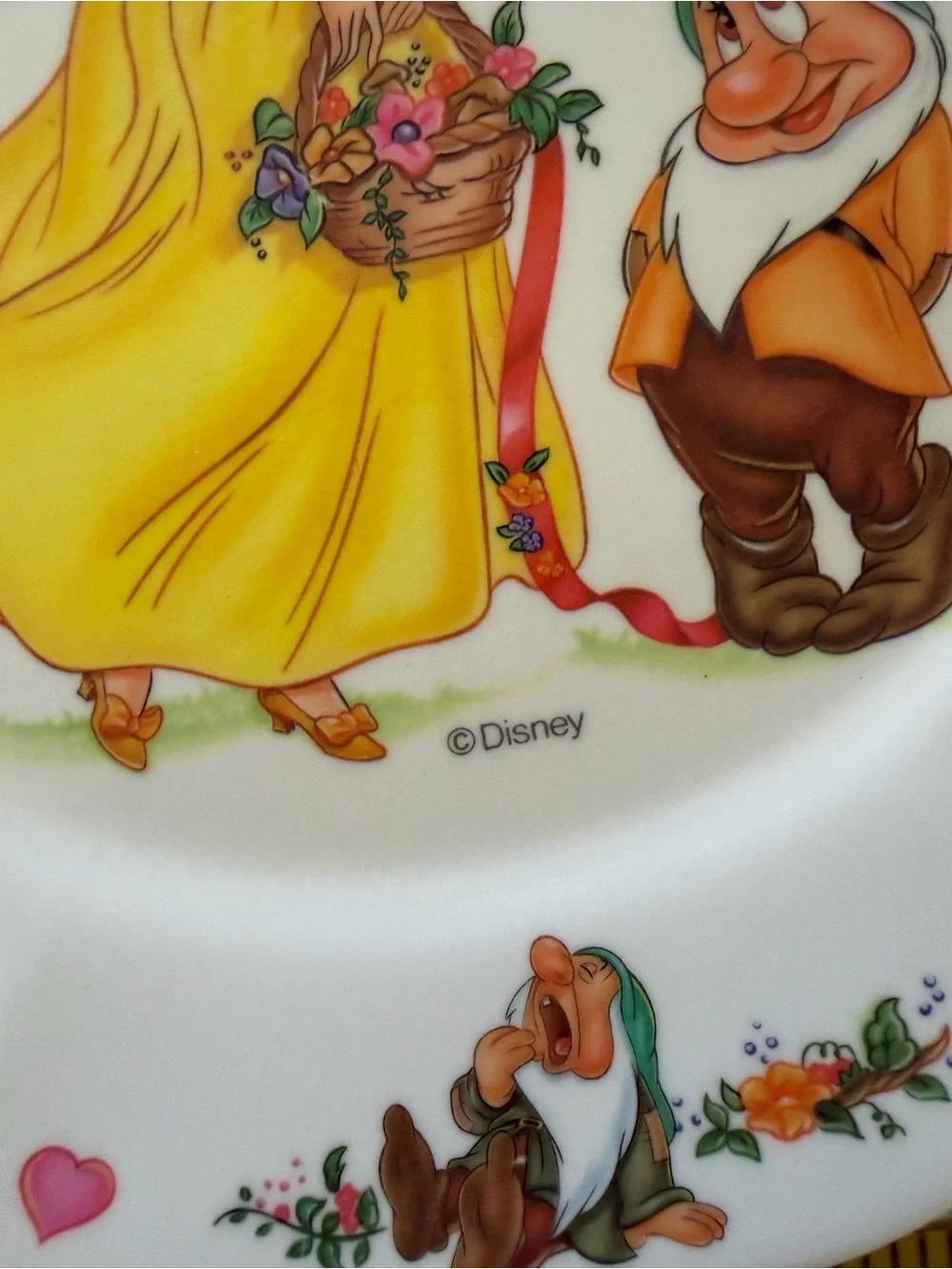 Vintage Snow White & the Seven Dwarves Disney Plate Kids Children’s